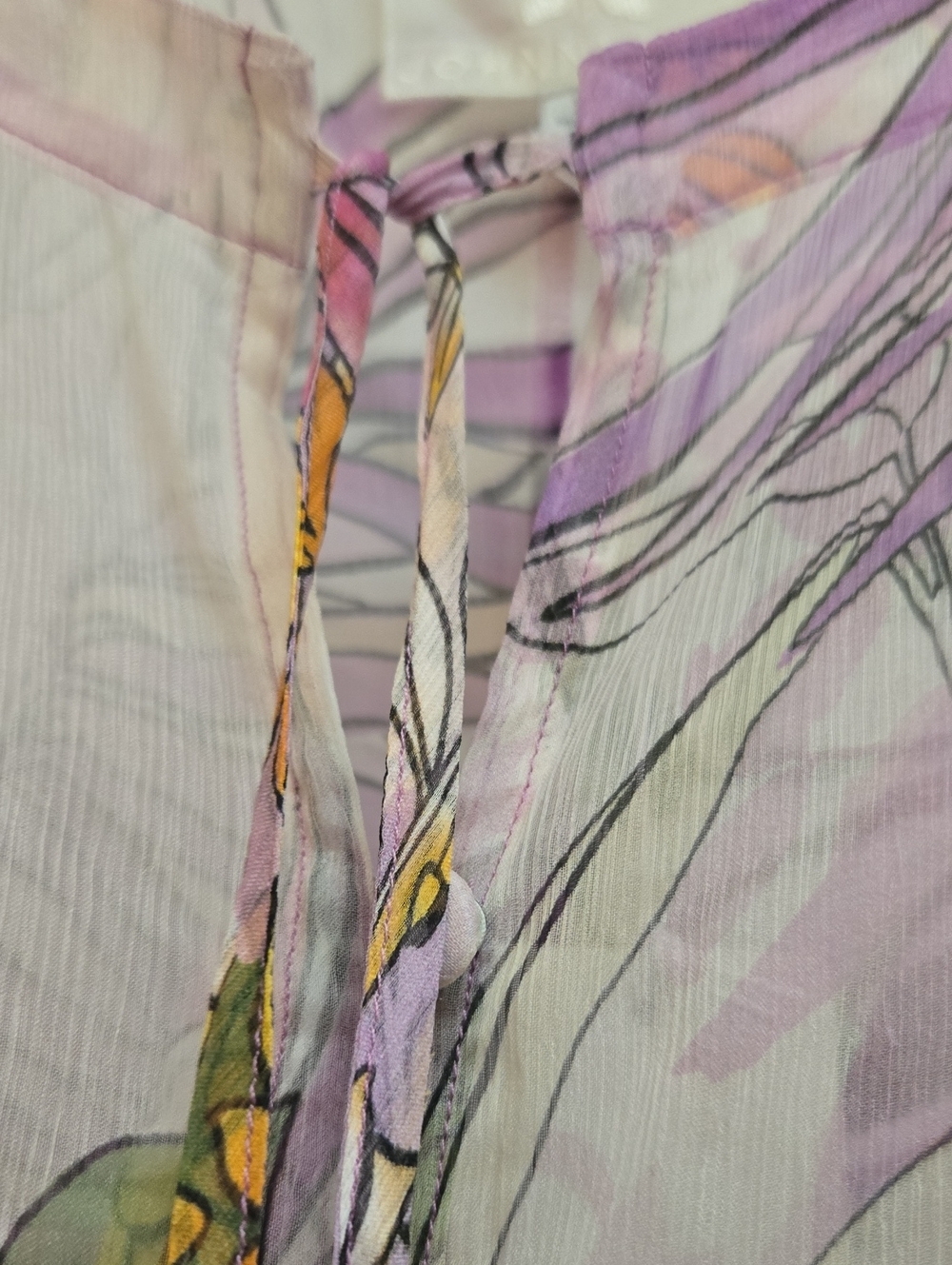Johnny Was Lavender Floral Blouse - Picture 9 of 10